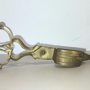 Vintage Brass Candle Wick Trimmer Scissor Snuffer Tool - Candle Care Tool - Decorative Brass Accessory