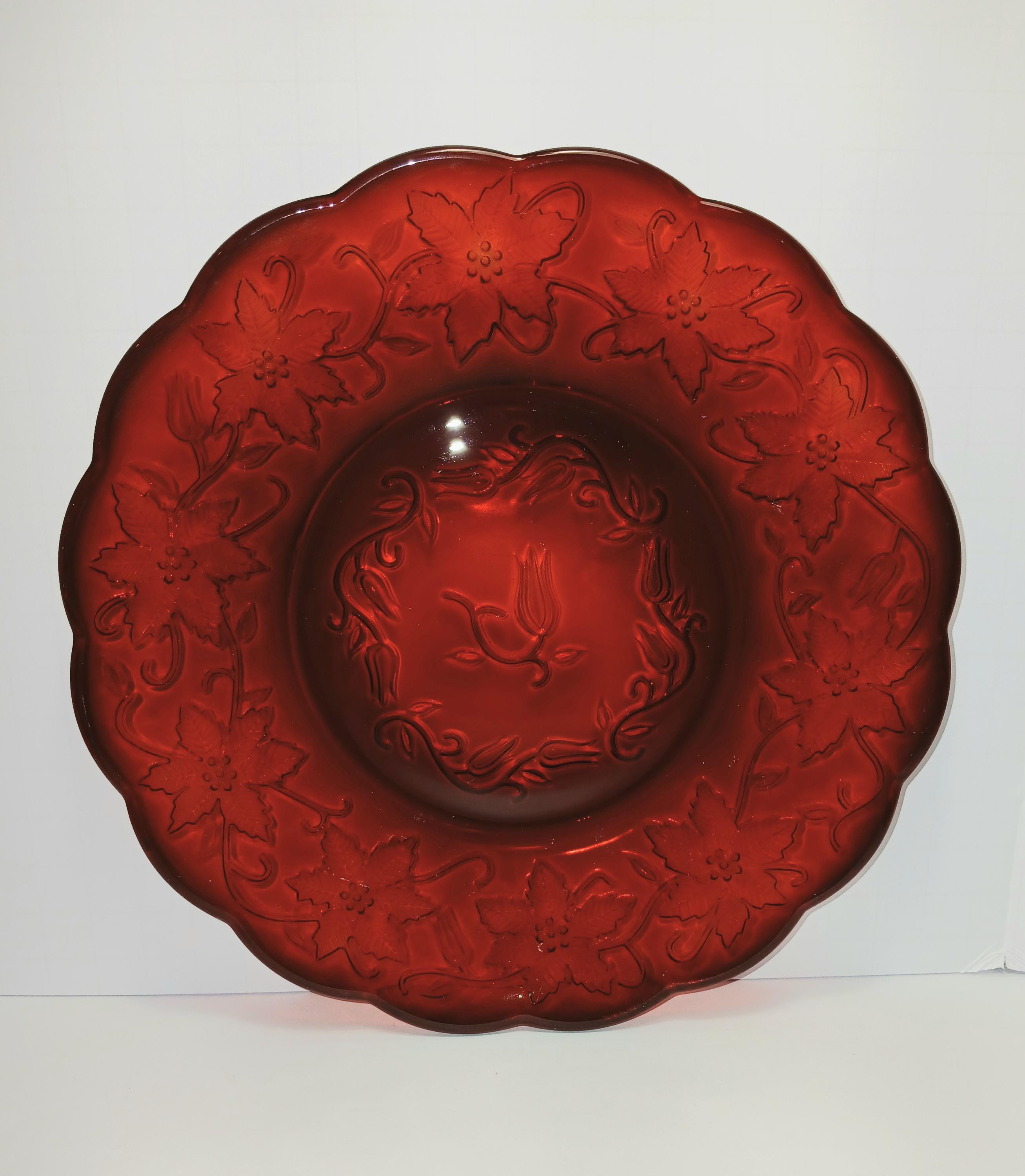 Ruby Plate Fantasia Ruby Luncheon Plate by Princess House - Etsy