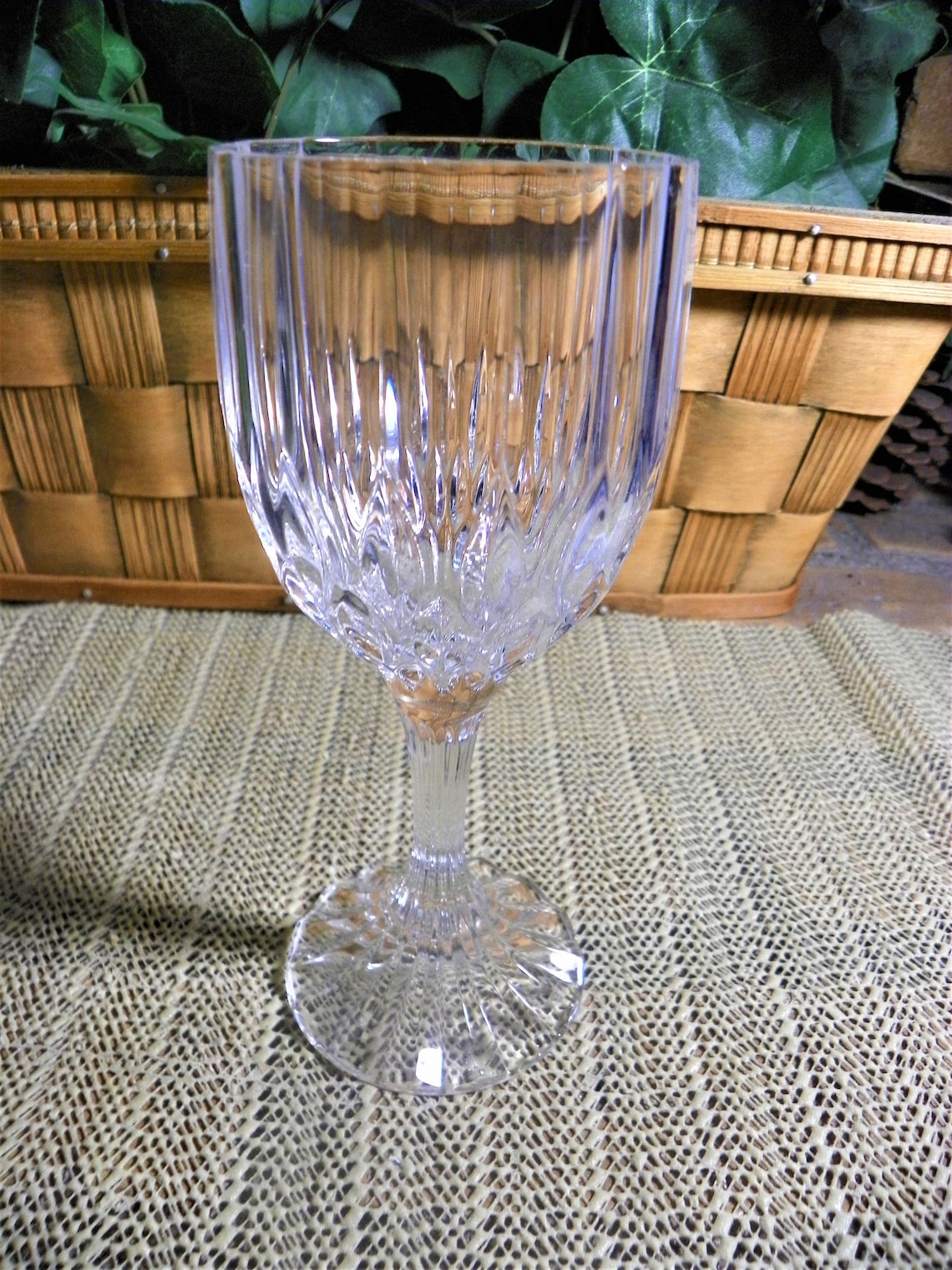Mikasa Park Lane Crystal Wine Glasses Set of 6 Etsy