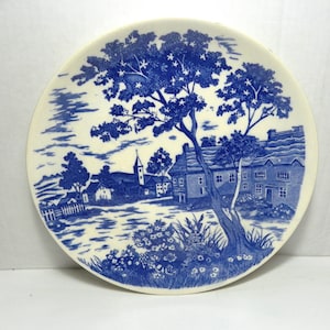 English Village Luncheon Plate 9 1/4&quot; Marked Japan