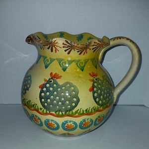 6&quot; Italian Pottery Rooster Pitcher