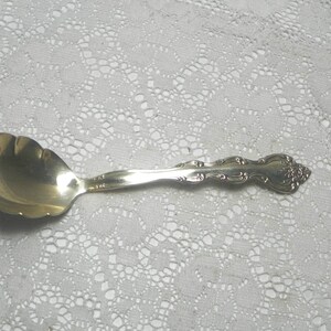Baroque Rose International Silverplate Shell Sugar Spoon