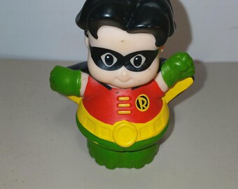 2012 Fisher-Price Little People Robin Figure – Mattel DC Super Friends – Replacement Toy – 2.5" Superhero Collectible