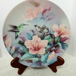 Lena Liu Hummingbird Collector Plate - Nature&#39;s Harmony 1990