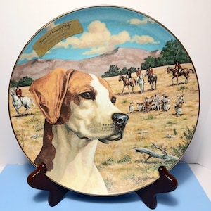 Fox Hunt Sammelteller von Sy Barlowe Dog and Country Dog Series 1990 Reco