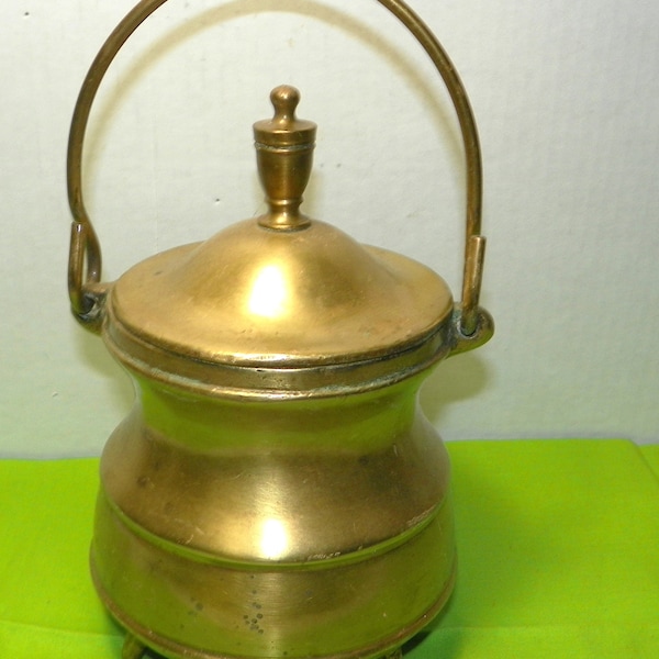 Vintage Brass Fire Starter Cauldron - Smudge Pot