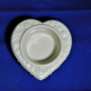 Lenox Heart Shaped Votive Tea Light Candle Holder Yultide Glowlites Snowflake Pattern RETIRED