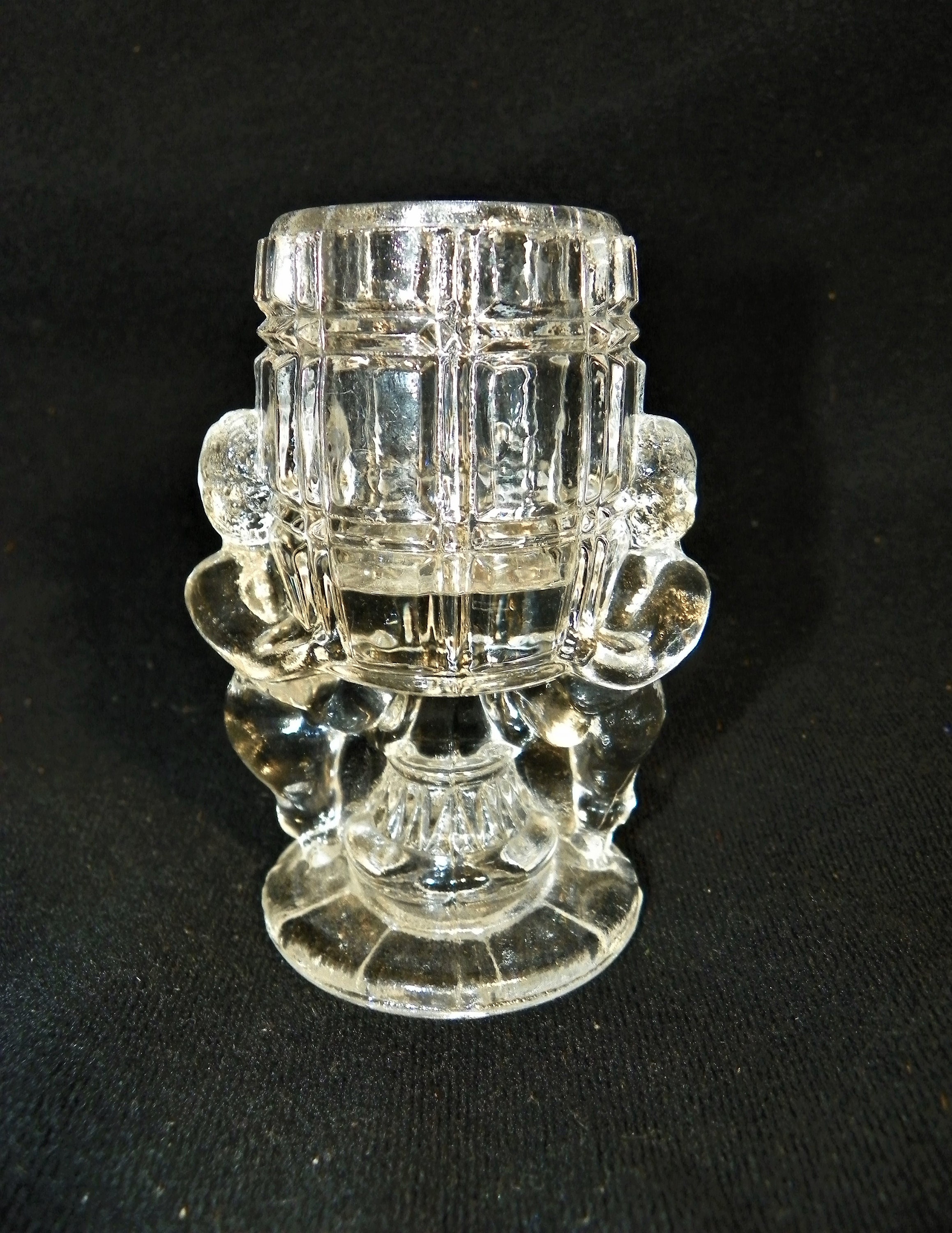 McKee Glass EAPG Cherub PeekABoo Crystal Toothpick Holder Etsy