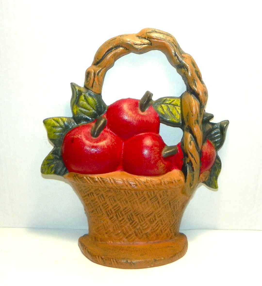 Cast Iron Apple Basket Door Stop Etsy