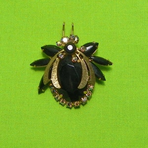 Juliana Black Jelly Belly Flying Insect Brooch