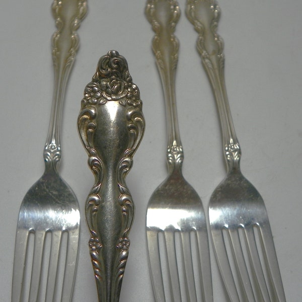 Baroque Rose Oneida Dinner Forks - Set of 4