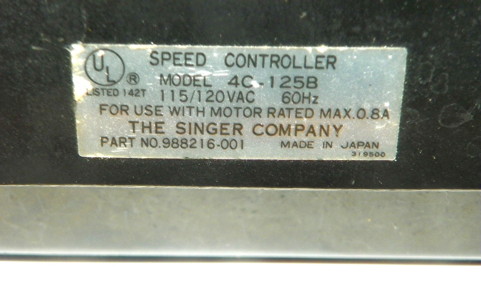 Singer Sewing Machine Speed Control Pedal Model 4c125b Part Etsy