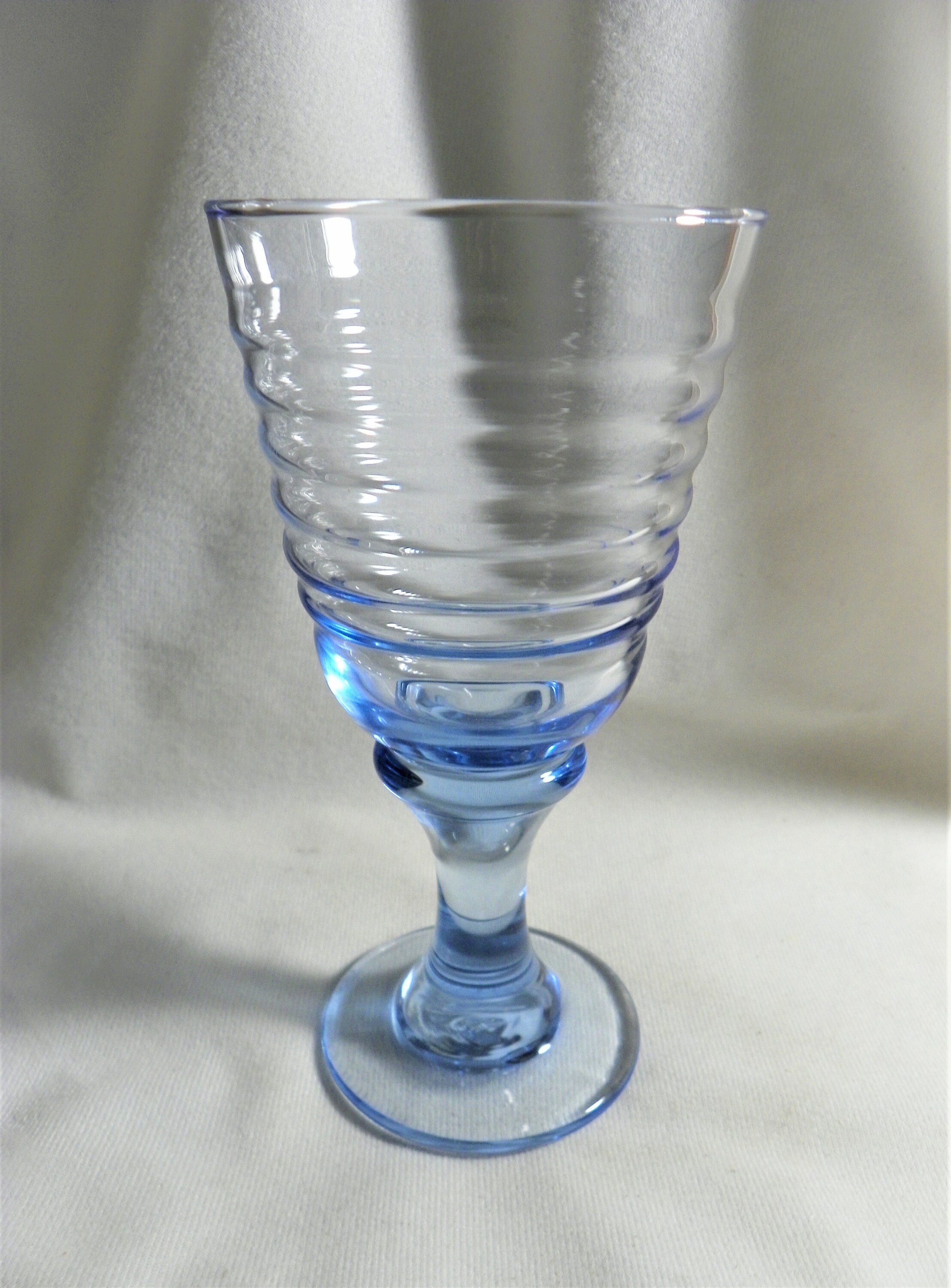 Sirrus Blue Wine Glass or Goblet by Libbey Glass Company Etsy