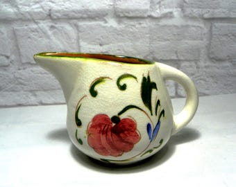 Vintage Stangl Della-Ware Laurita Creamer Pitcher | Floral Pottery Creamer | Mid Century Serving Pitcher | Cottage Farmhouse Décor