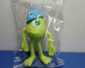 2001 Kellogg's Monsters, Inc. Mike Wazowski Bendable Action Figure Sealed Promo Toy Disney Pixar 4" Vintage Collectible Toy