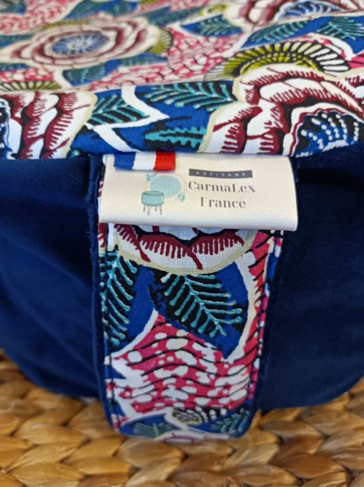 Pouf Velvet & Flowers