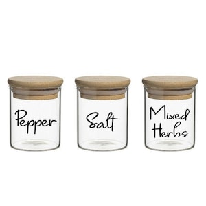 Spice Jar Labels Personalised Decals Kitchen Pantry Storage & Organisation