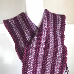 SOLD!!! Handwoven chunky wool wrap. Approx 6’ long and 9” wide.