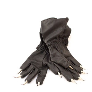 Par de guantes de cuero Wolfman hechos a mano, con garra, ajuste garantizado, garantía de por vida, unisex.