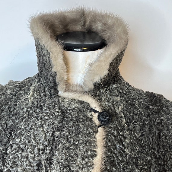 VTG womens fur coat grey excellent condition - image 7