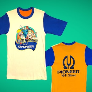 RARE MINT 1960's Colorblock Promo T for Pioneer Hi-Fi Stereo Peter Max, Groovy. Hippie, Mod,