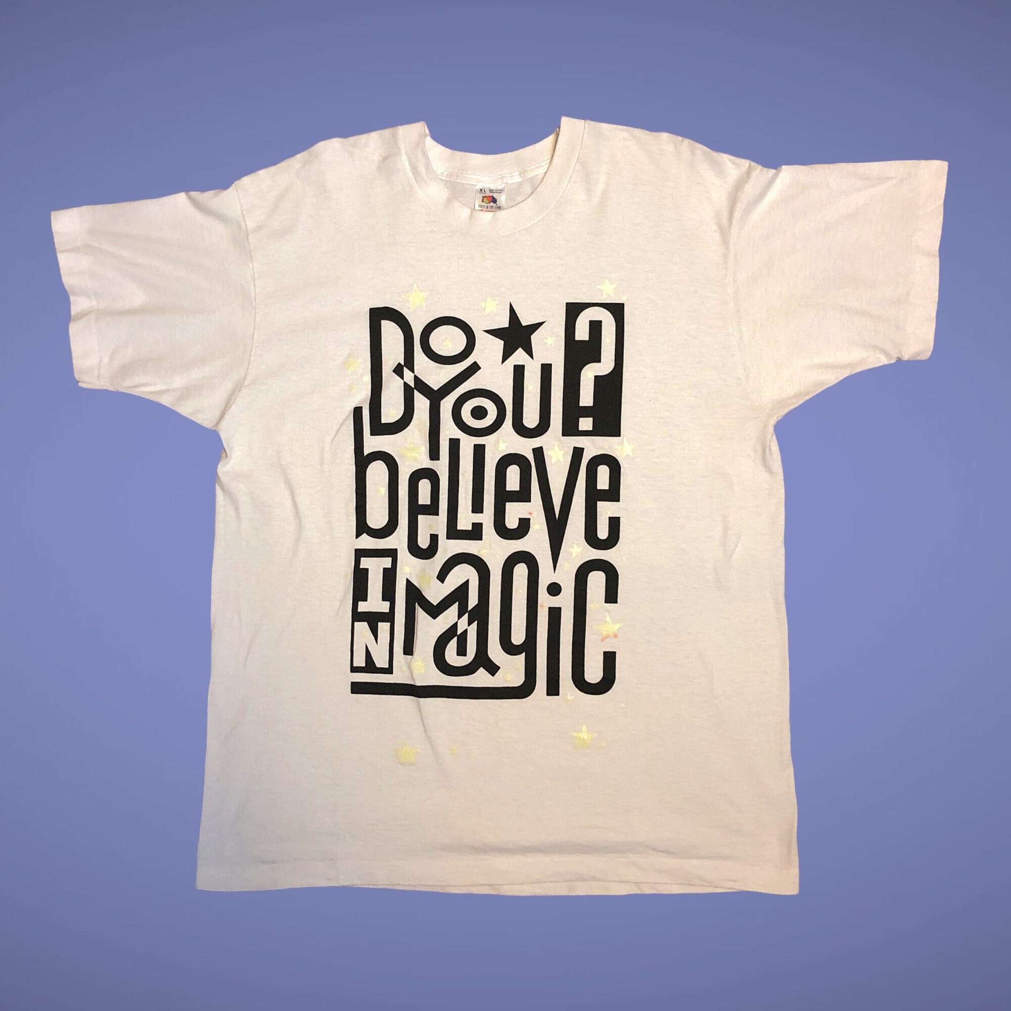 Vintage RAVE XL 1990s Single Stitch T Glow in the Dark do You Believe ...