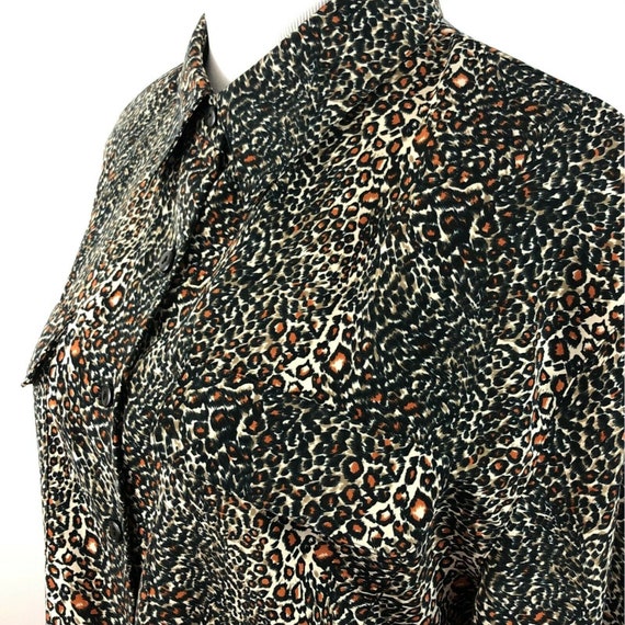 Vintage 1990s Leopard Blouse Womens XL by Laura T… - image 2