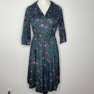 VTG handmade floral day dress small/medium