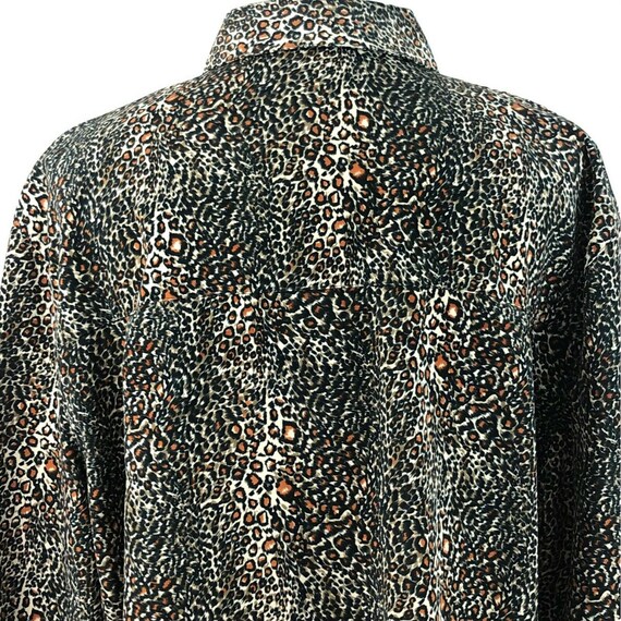 Vintage 1990s Leopard Blouse Womens XL by Laura T… - image 5