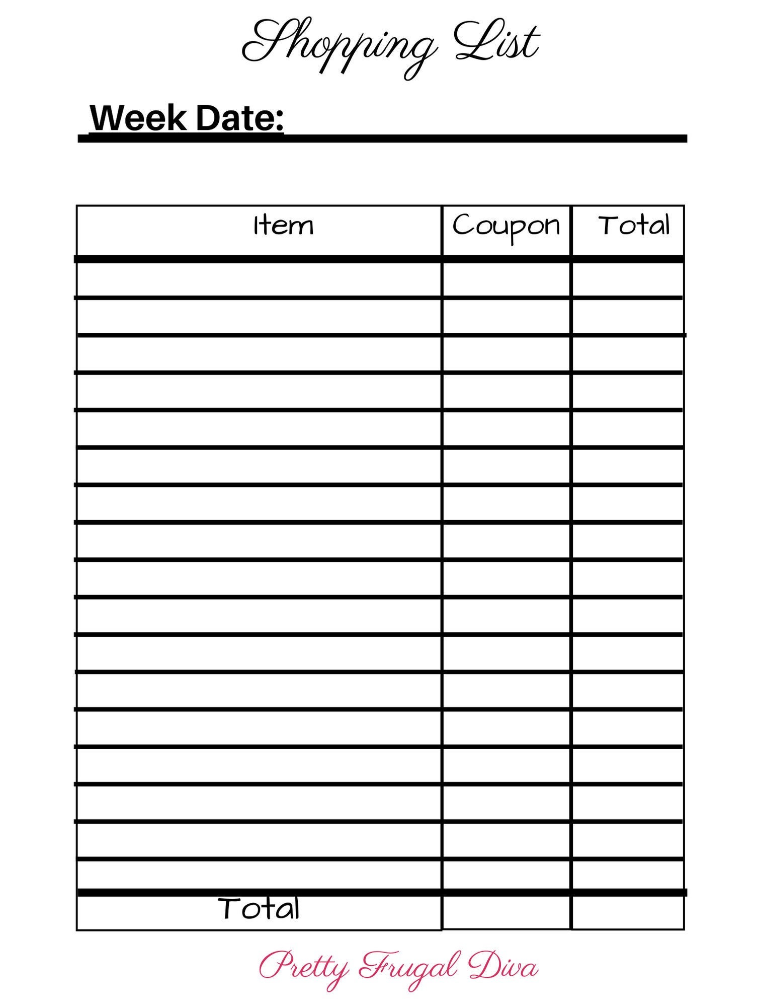Grocery and Coupon List - Etsy