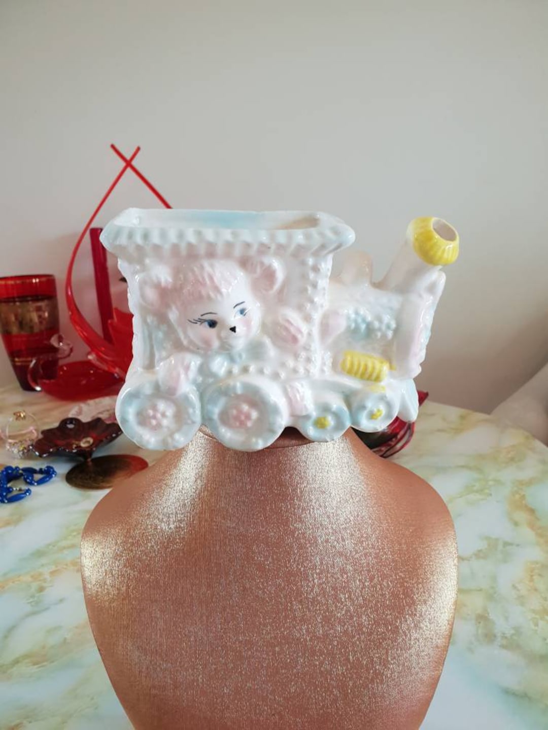 ピンクハウス 約12×11cm 大きなクマさんワッペンブローチ タサキ