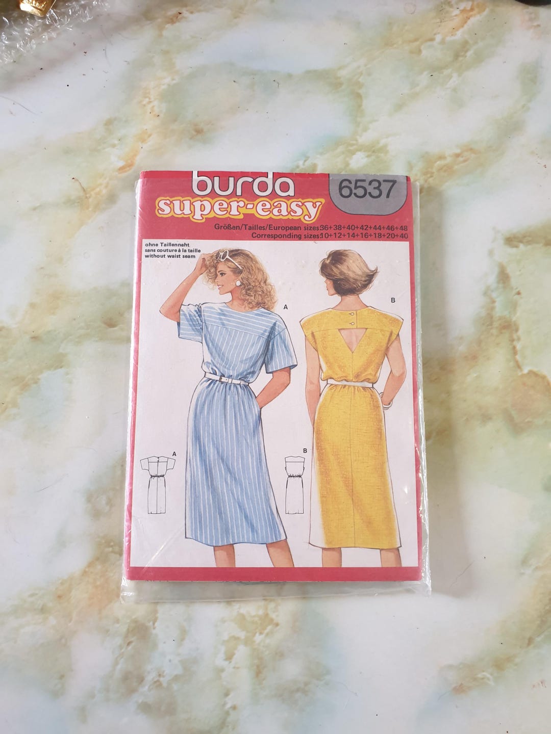 Sewing Pattern 1980s. Bursa Super Easy 6537. Two Dresses. - Etsy