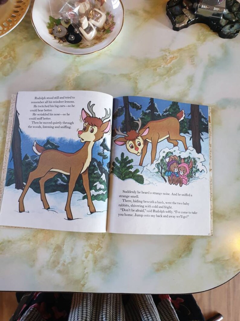 Little Golden Book, Rudolph the Red Nosed Reindeer Shines Again. Hard ...