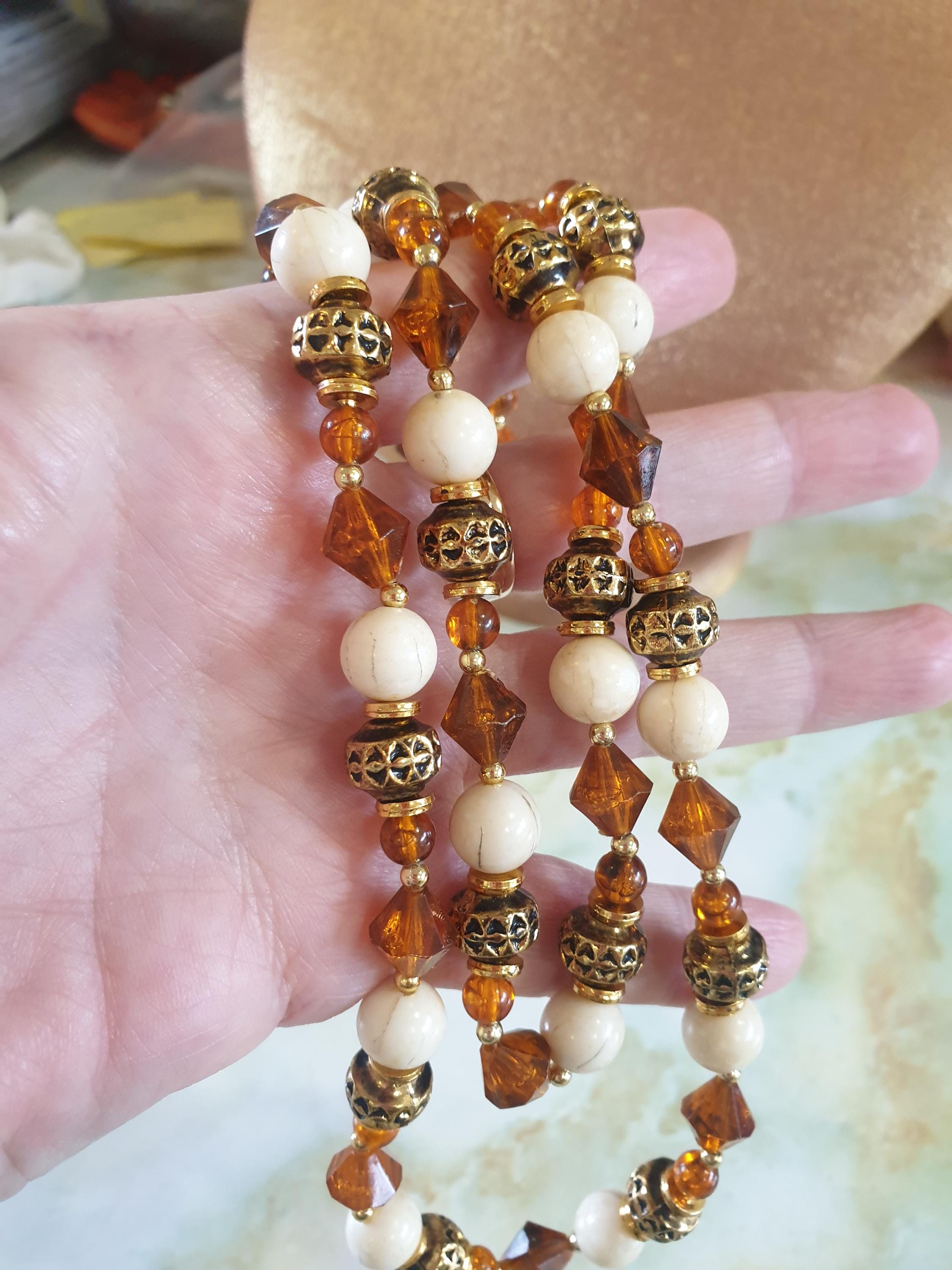 ネックレス・ペンダント ~80s Afghan beads necklace Afghan Necklace, Kuchi, Beaded, Blue, Red, Green, Glass