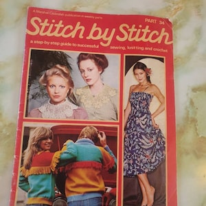 Revista de costura, tricô e crochê, Stitch by Stitch, parte 34, 1979.