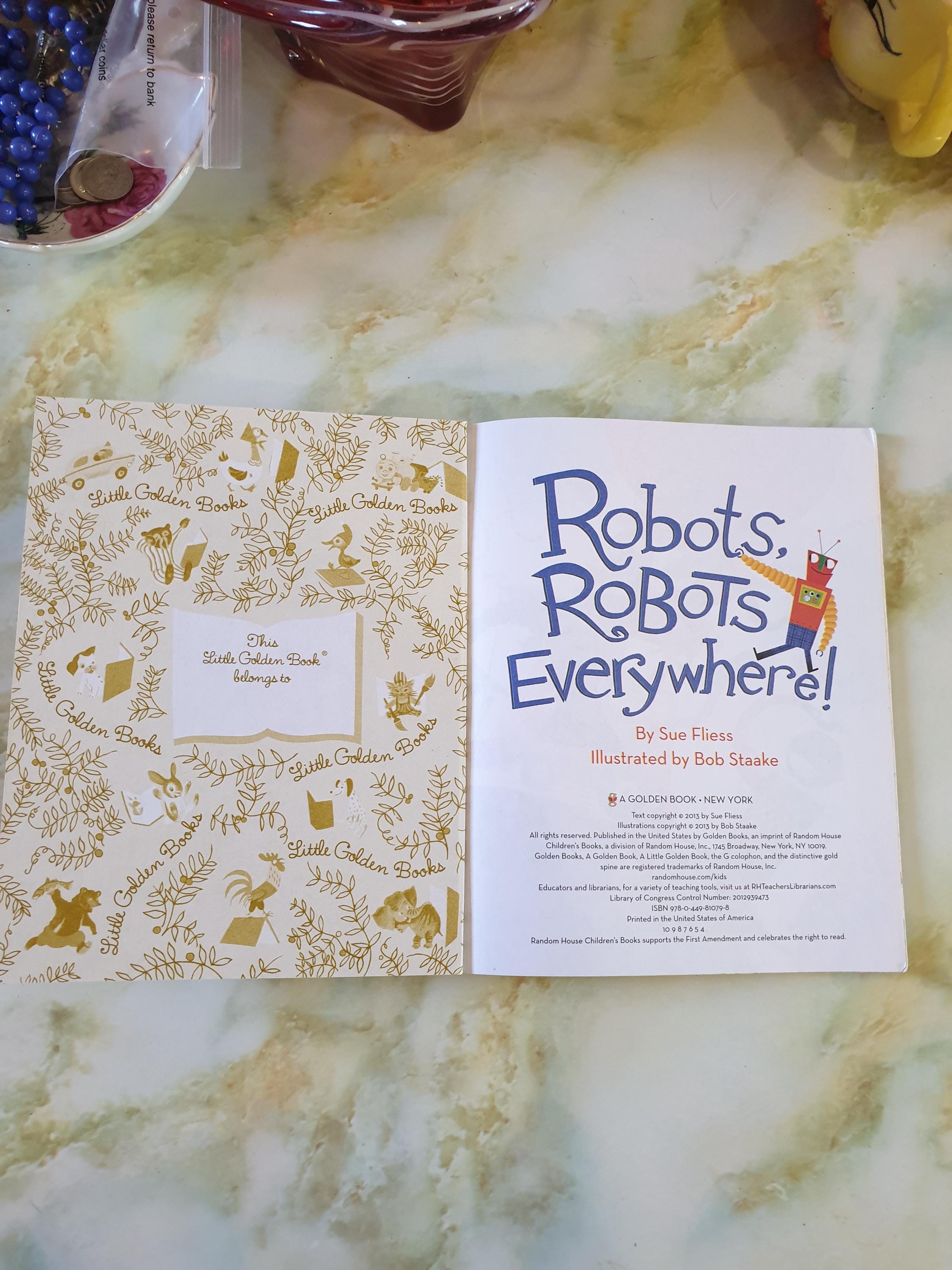 Childrens Book. Little Golden Book, Robots, Robots Everywhere