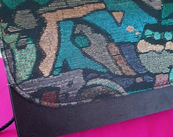 Handbag David Jones Black Fabric and Long Cord Strap