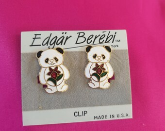 1980年代のクリップオンイヤリング。エドガー・ベレビ社製。ゴールド