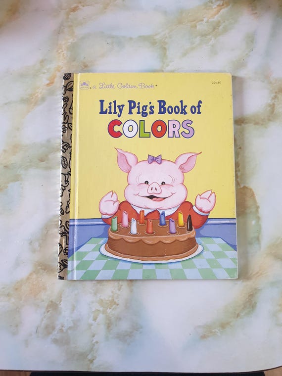 Childrens Book 1987. Little Golden Book, Lily Pig's Book of Colors