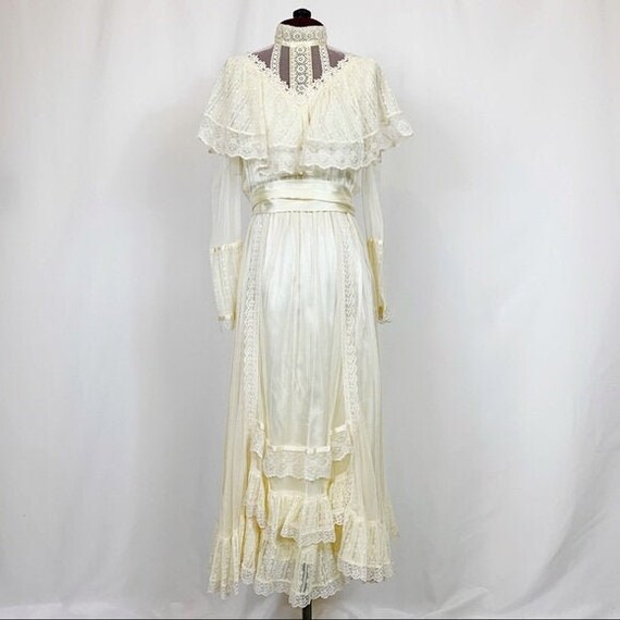 Vintage 70s Gunne Sax Victorian Wedding Dress XS/S