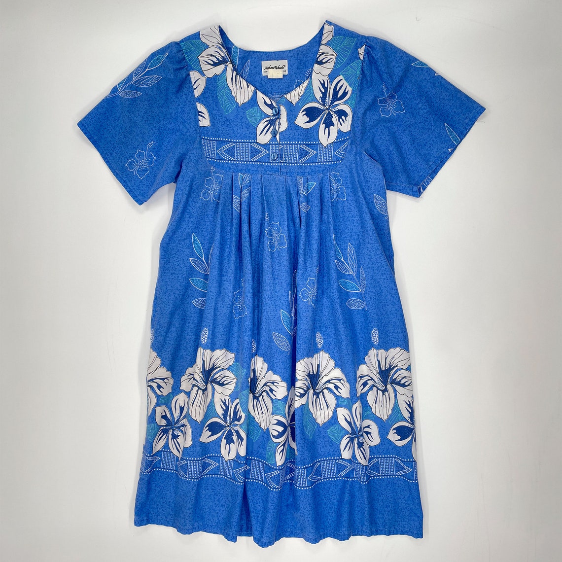 Vintage Anthony Richards Blue Muumuu Dress Size M-1X | Etsy