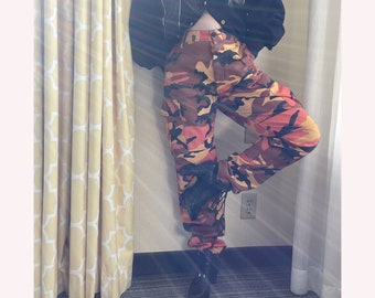 Orange Camo Pants | Etsy Singapore