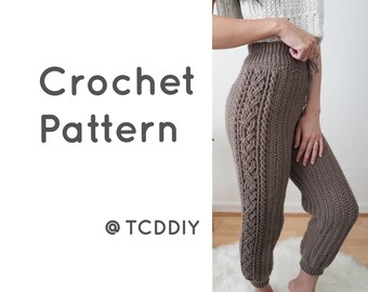 high waisted crochet pants