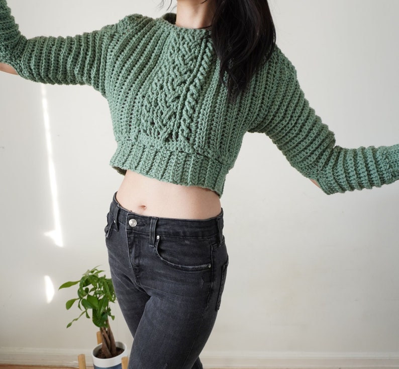 Crochet Pattern Cable Stitch Sweater Pattern Cold Shoulder - Etsy