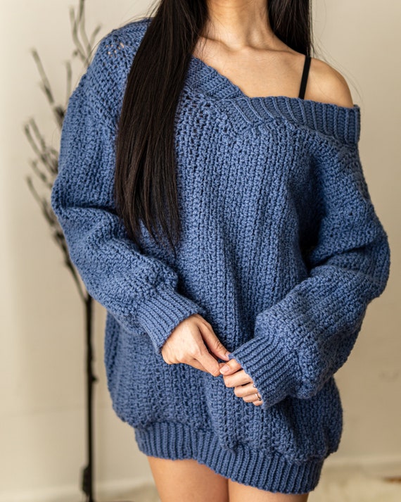 off shoulder sweater crochet pattern