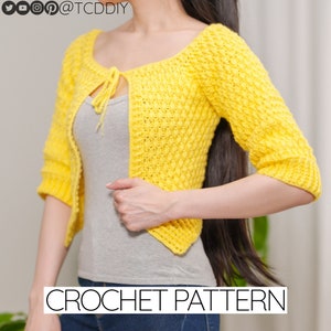 Crochet Pattern | Front Tie Cardigan Pattern | PDF Download