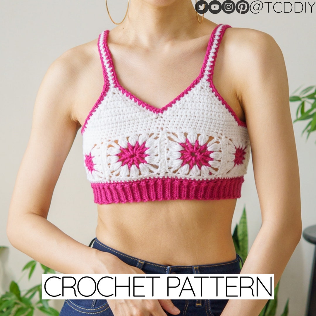 Crochet Pattern Granny Square Bralette Pattern PDF Download