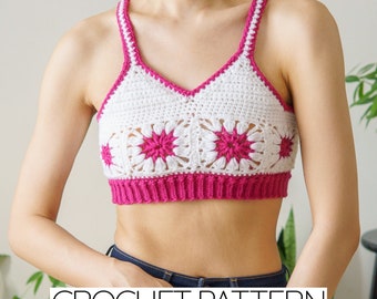 Crochet Pattern | Granny Square Bralette Pattern | PDF Download