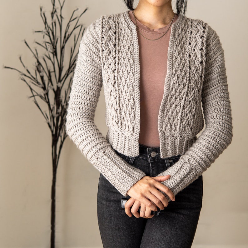 Crochet Cable Stitch Jacket Pattern Etsy Australia