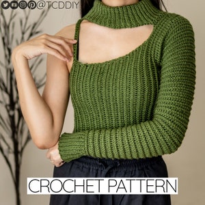 Crochet Pattern | Single Sleeve Turtleneck Pattern | PDF Download